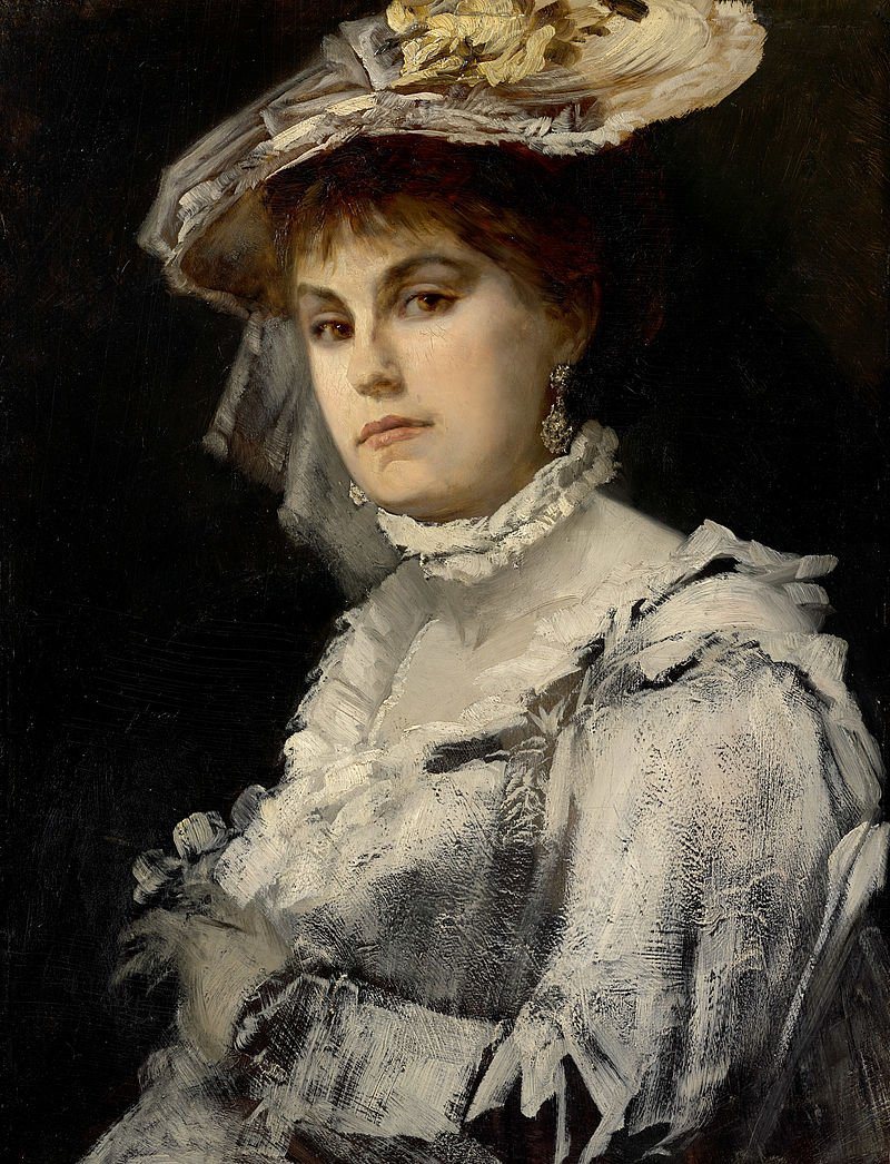 Hans Makart (1840–1884), Amalie Makart, geb. Roithmayr (1846 München – 1873 München). Erste Frau des Künstlers, ∞ 07.11.1868