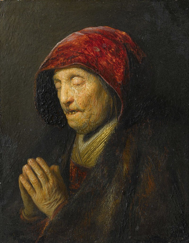 Rembrandt Harmensz. van Rijn (1606–1669), Betende alte Frau